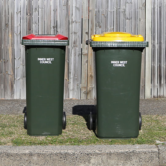 new bins red and yellow